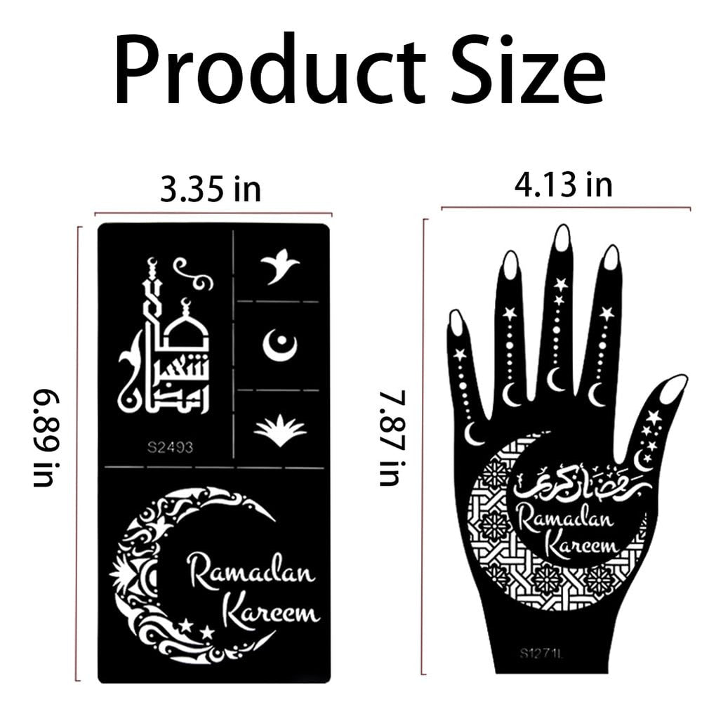 XMASIR Henna Tattoo Stencil Kit, 10 Count