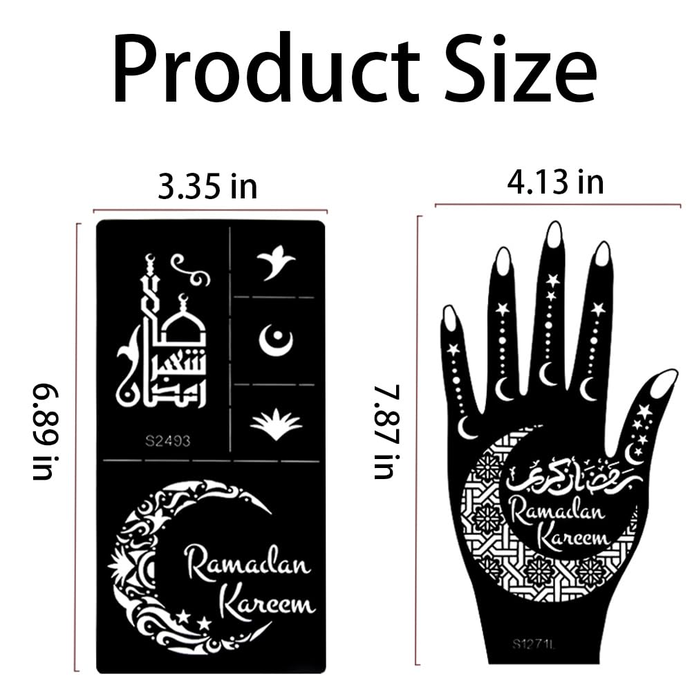 XMASIR Henna Tattoo Stencil Kit, 10 Count