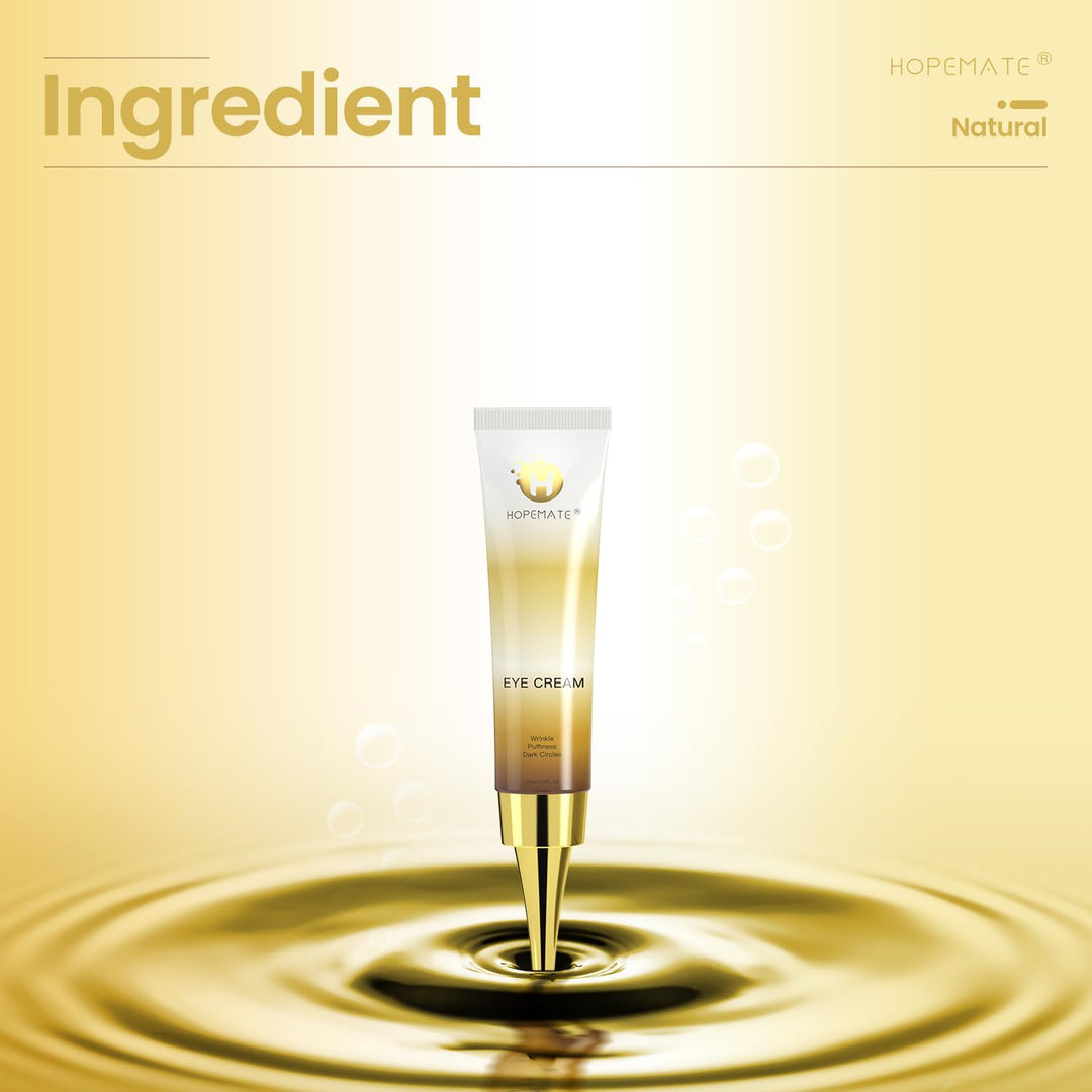 HOPEMATE Anti Age Eye Cream, Hyaluronic Acid, Natural and Organic