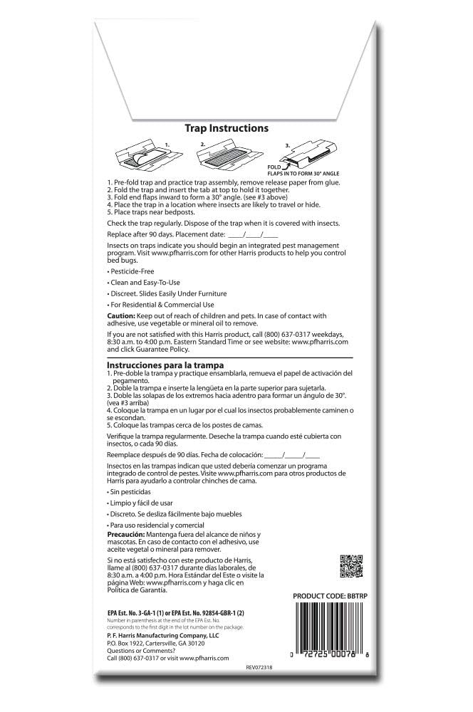 HARRIS Bed Bug Traps, 4 Count, Pack of 4