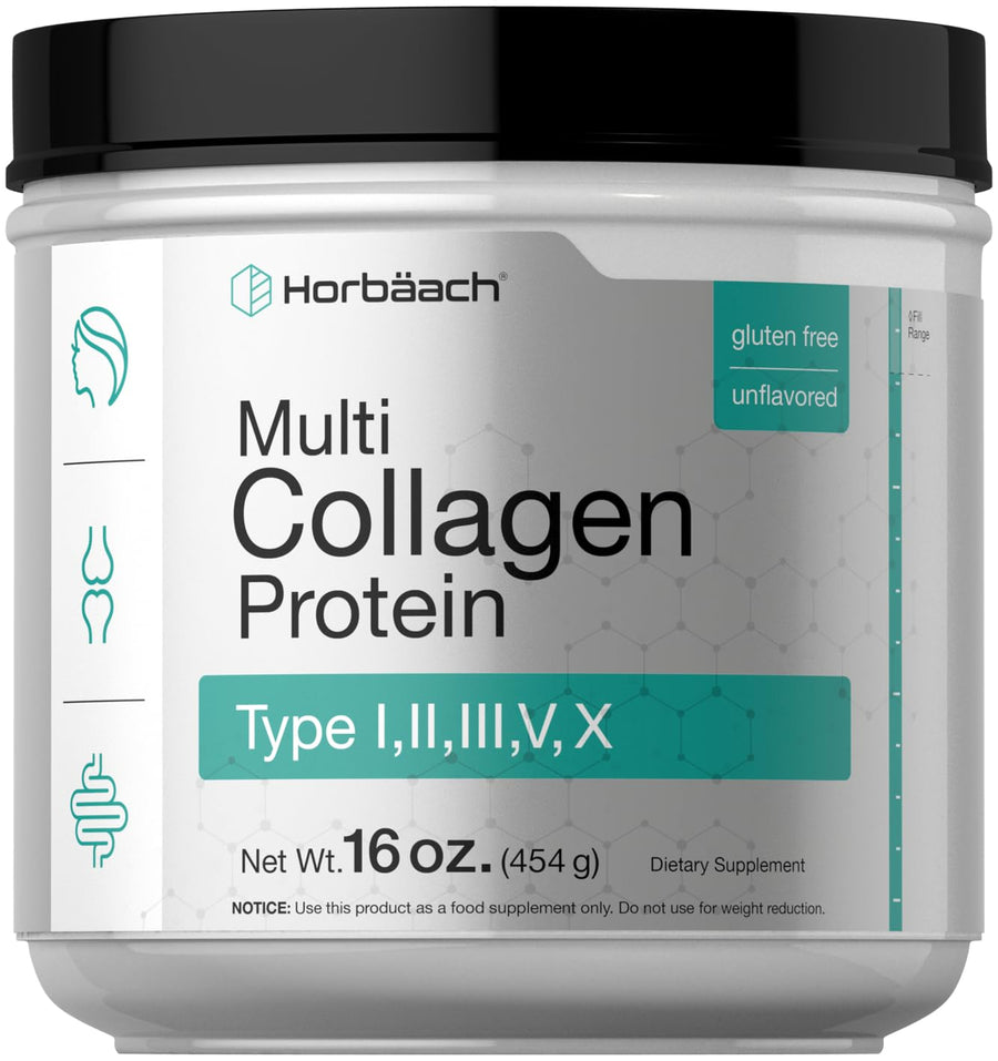 Horbäach Multi Collagen Protein Powder, 16 oz