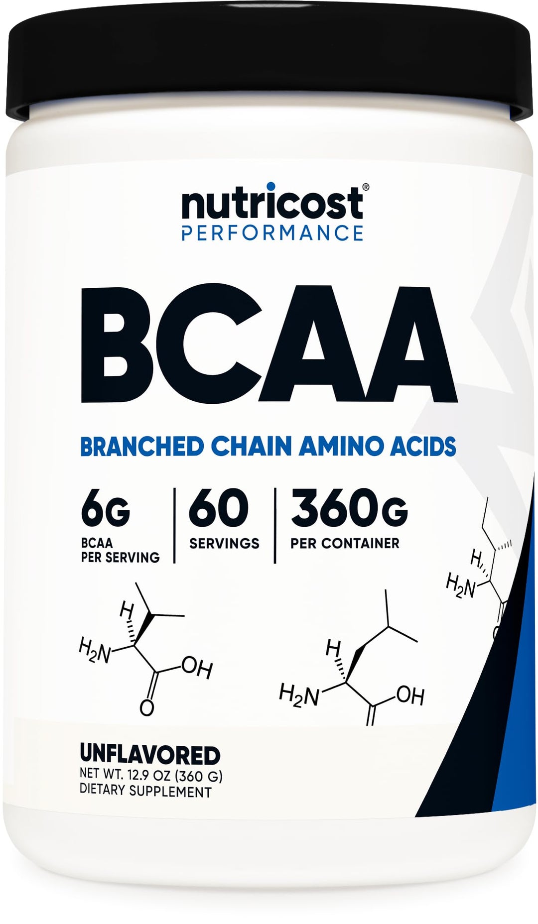 Nutricost BCAA Powder 2:1:1, Unflavored, 60 Servings