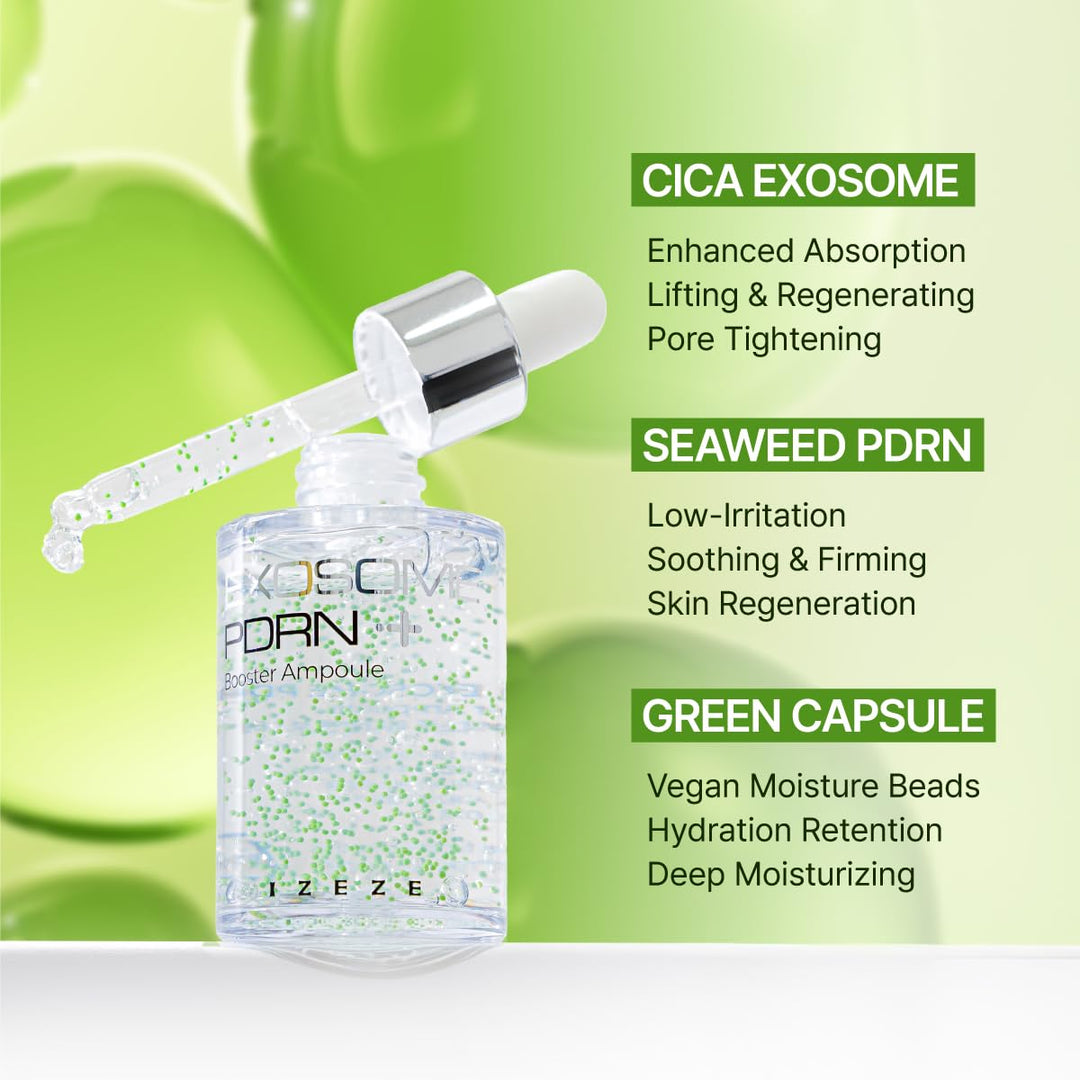 IZEZE Exosome PDRN Booster Ampoule, Cica Exosomes, 1.01 fl oz