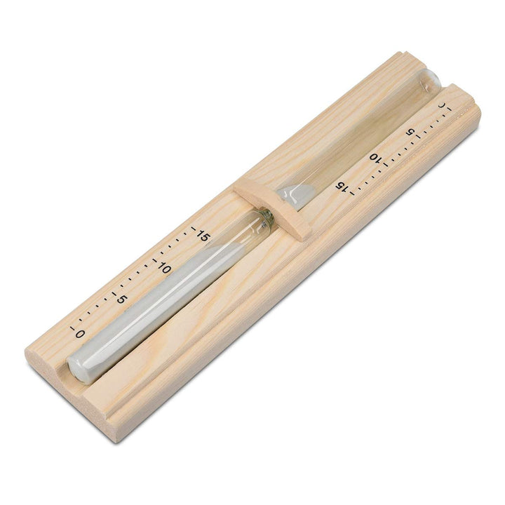 Navaris Hourglass Sand Timer And Sauna Accessory, Pine Wood, 29.5 x 7.5 x 4 cm