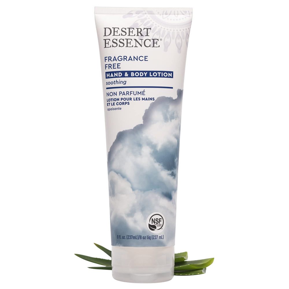 Desert Essence Hand And Body Lotion, Fragrance Free, 8 fl oz