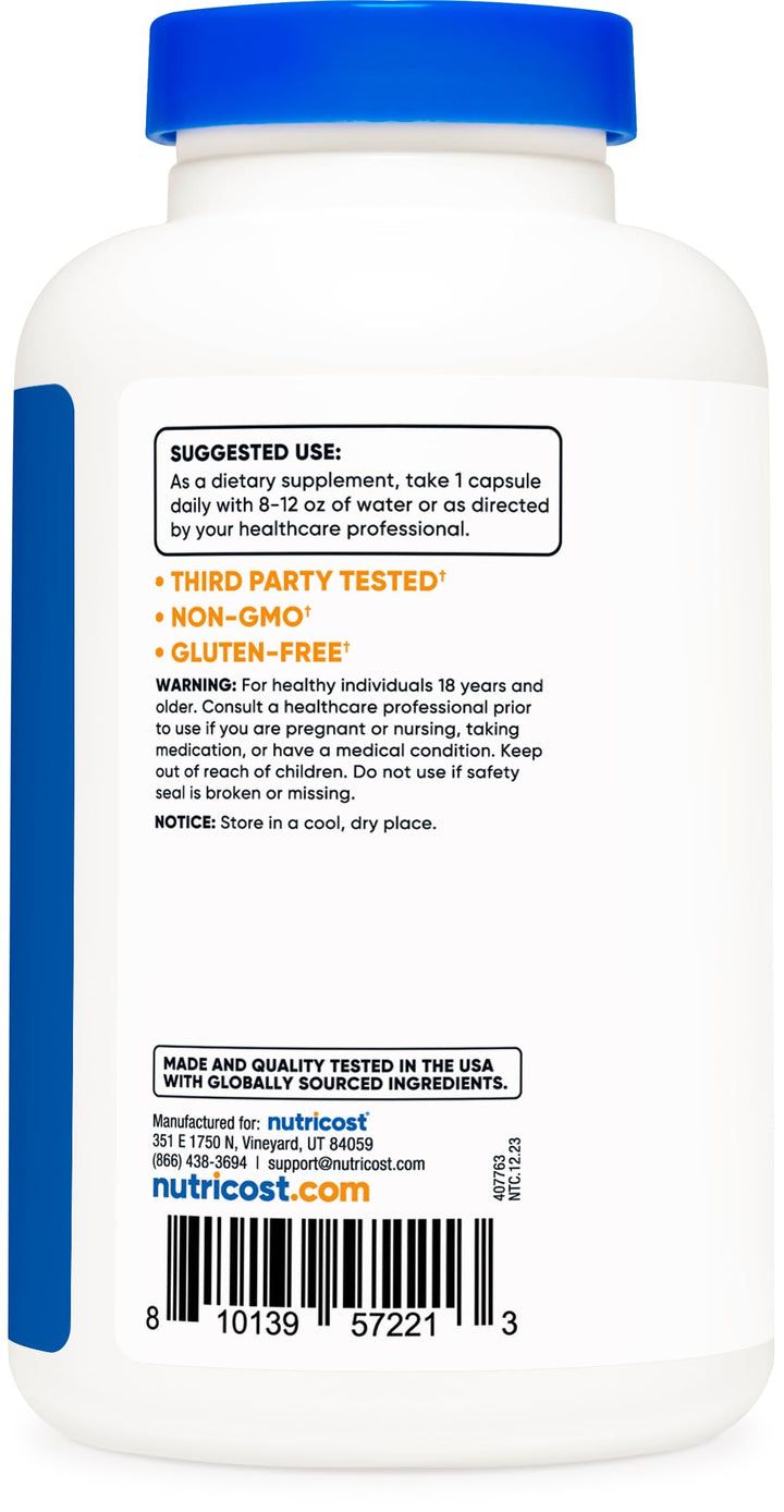 Nutricost L-Ornithine, 500 mg, 180 Count