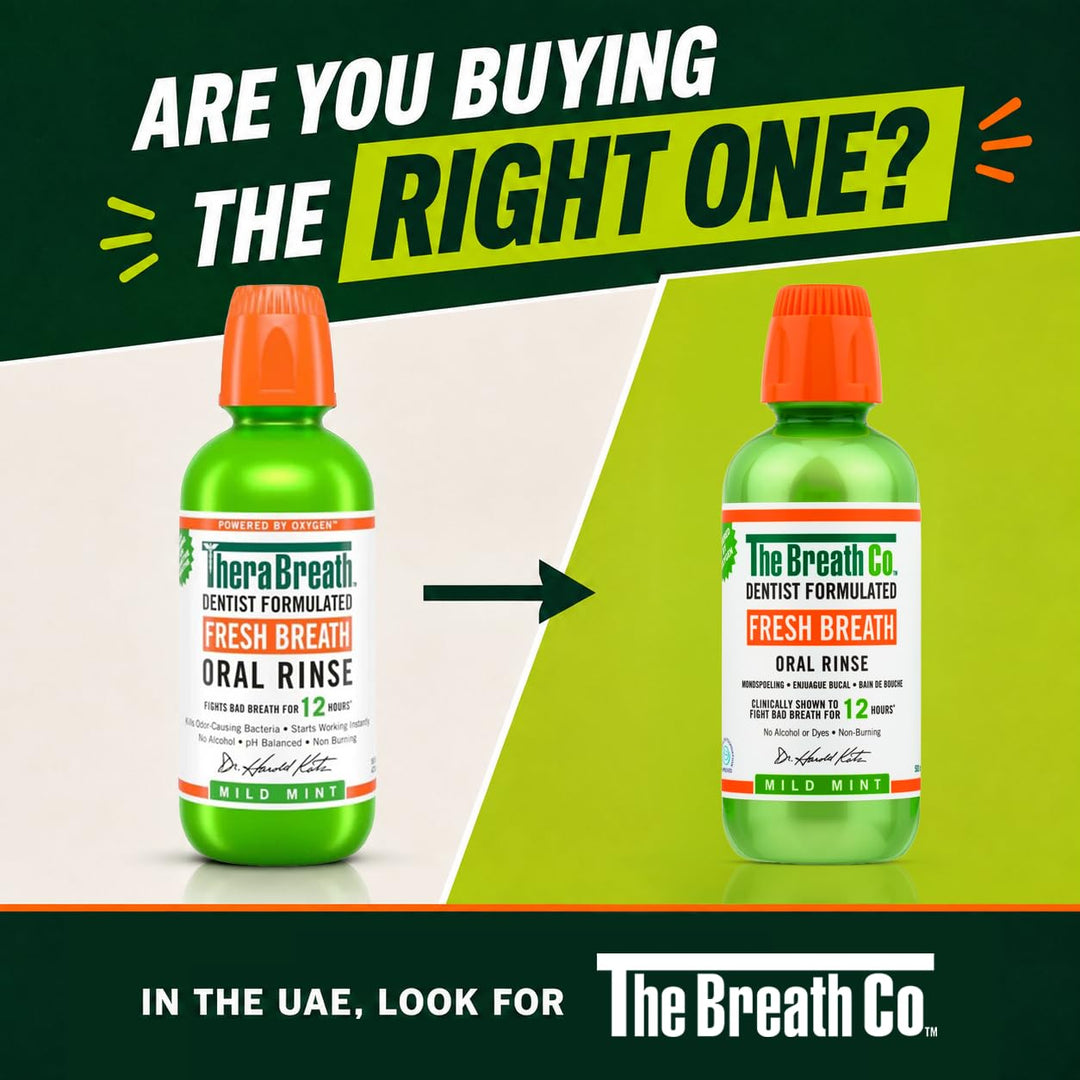 TheraBreath Fresh Breath Oral Rinse, Mild Mint, 16 fl oz