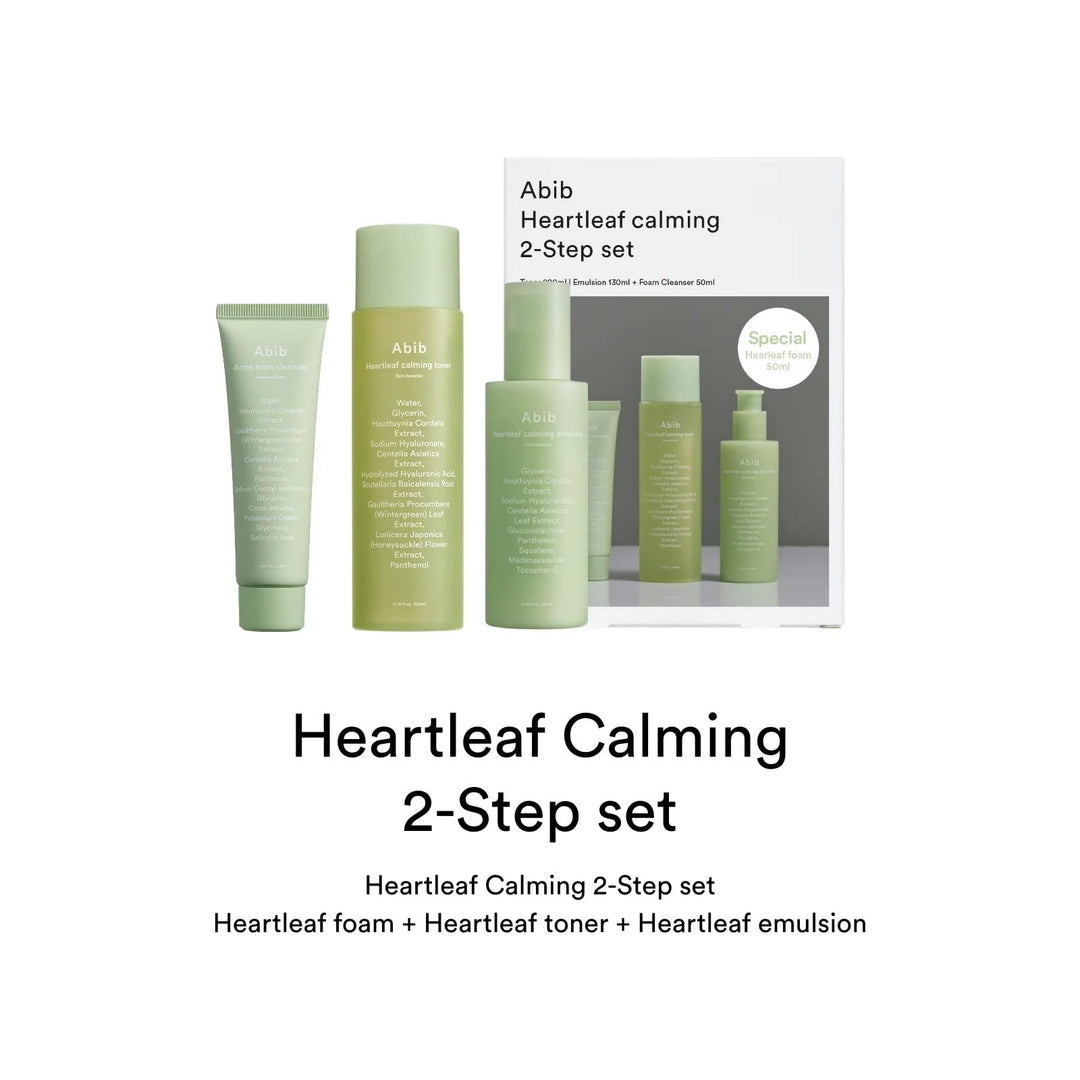 Abib Calming 2 Step Set, Cleanser And Heartleaf Trio