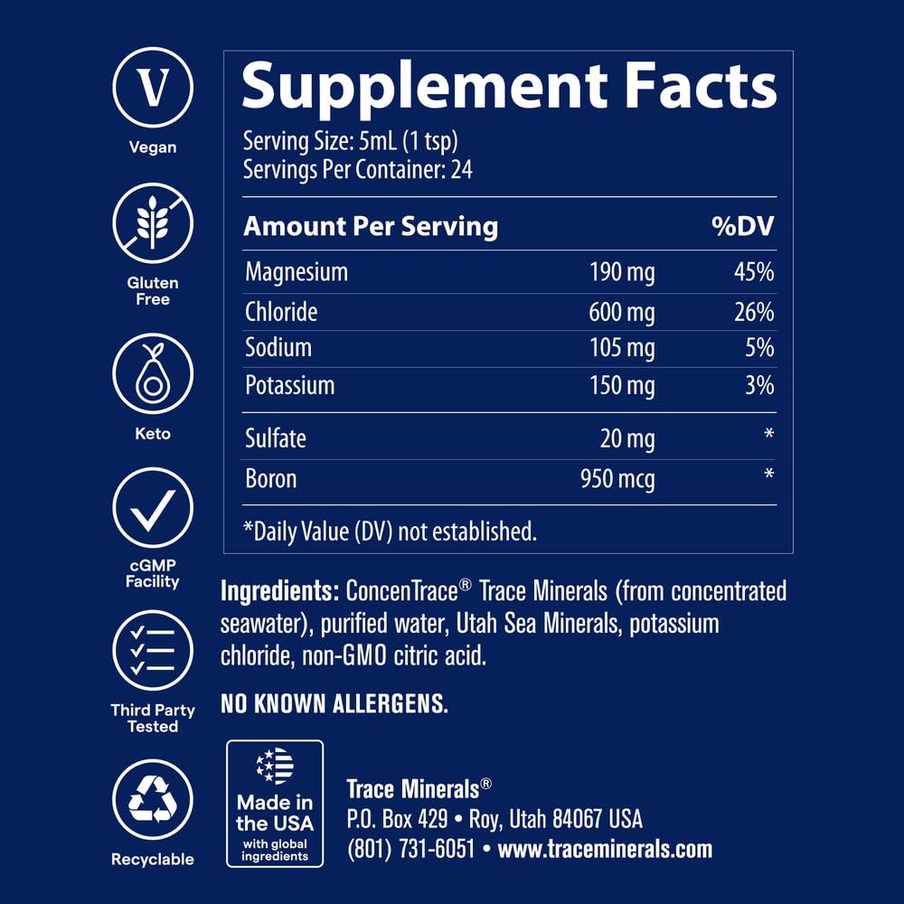 Trace Minerals Research Keto Electrolyte Drops, 24 Servings