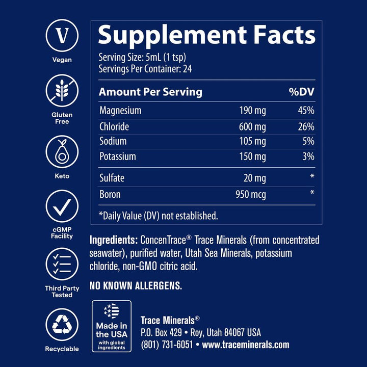 Trace Minerals Research Keto Electrolyte Drops, 24 Servings