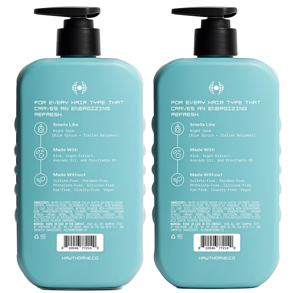 Hawthorne All Day Shampoo, Night Swim, 16 oz, Pack of 2