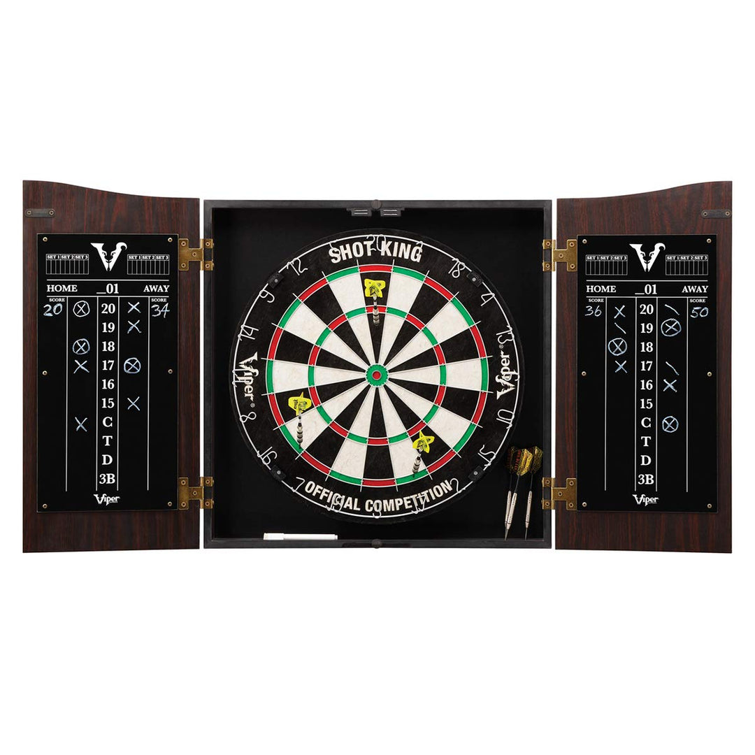 Viper by GLD Products Vault Dartboard Cabinet with Shot King Sisal Dartboard