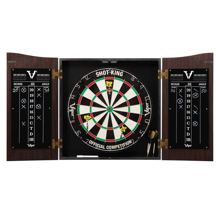 Viper by GLD Products Vault Dartboard Cabinet with Shot King Sisal Dartboard