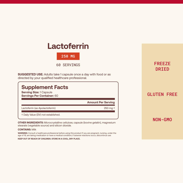 Jarrow Formulas Lactoferrin, 250 mg, 60 Count