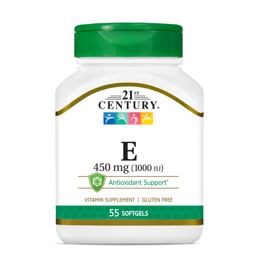 21st Century Vitamin E 1000 IU Softgels, 55 Count