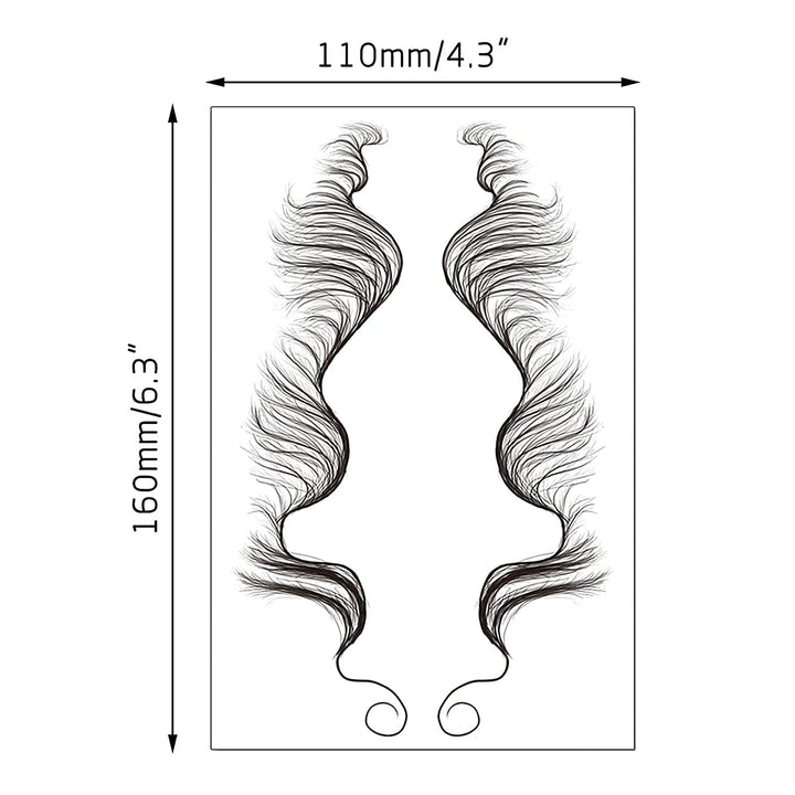 dadop Temporary Baby Hair Tattoo Stickers, E