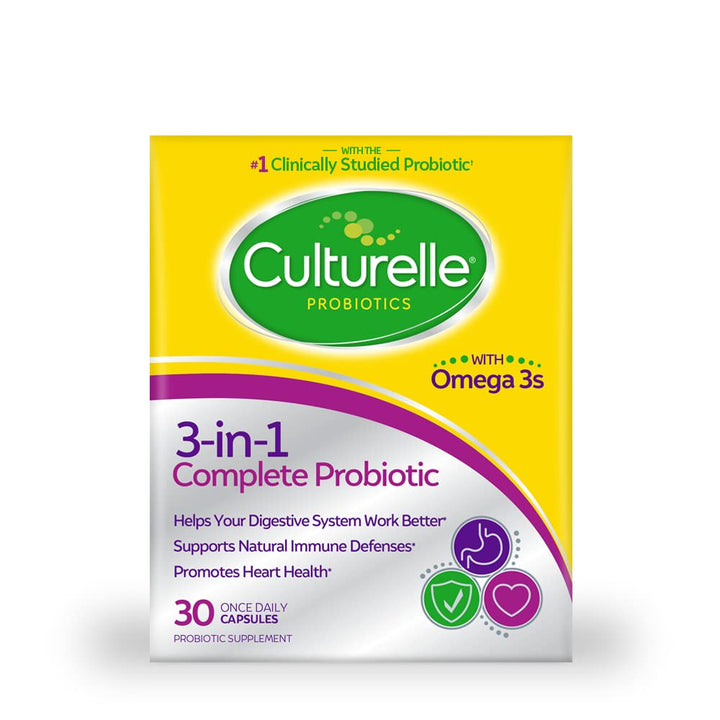 Culturelle 3-in-1 Complete Probiotic Daily Formula, 30 Count