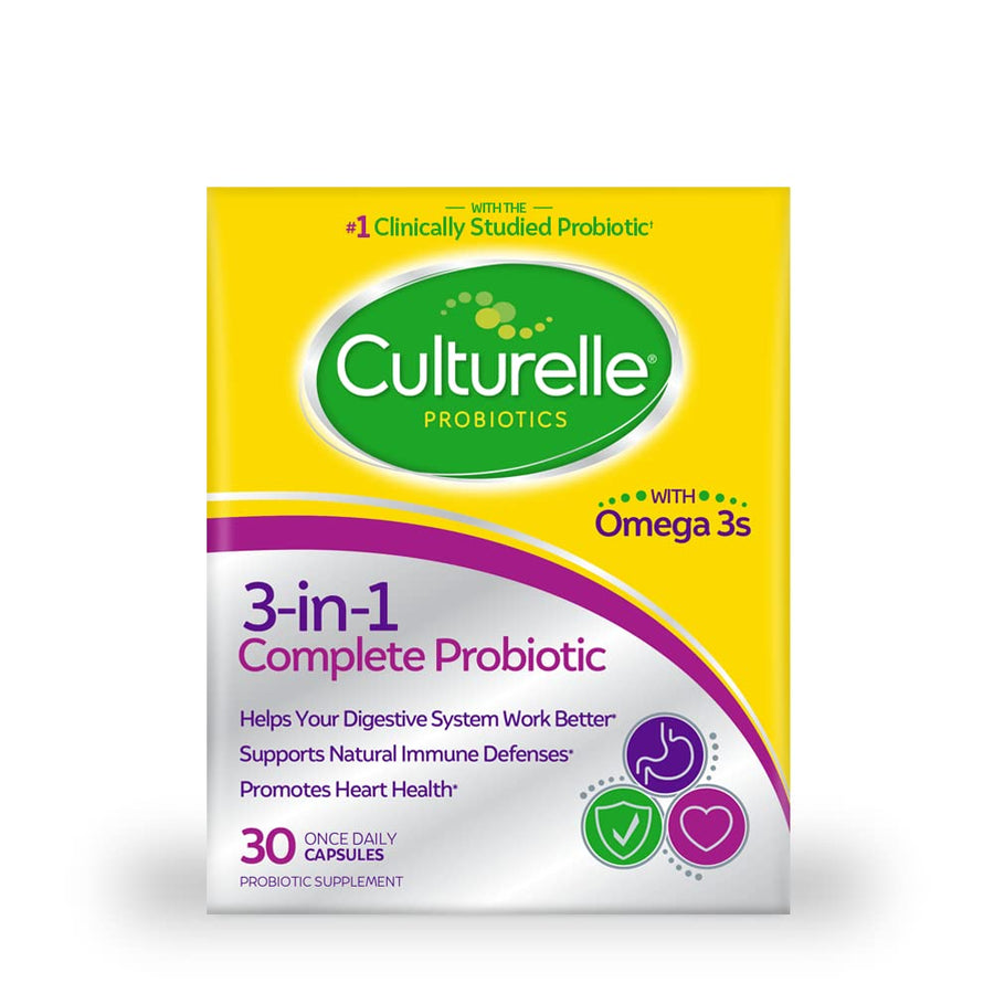Culturelle 3-in-1 Complete Probiotic Daily Formula, 30 Count
