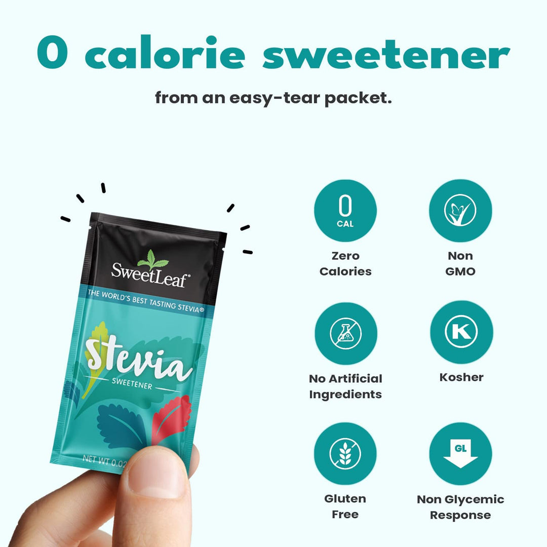 SWEET LEAF Stevia Sweetener Packets, 1 g