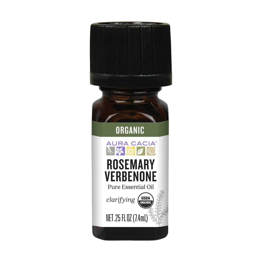 Aura Cacia Rosemary Verbenone Essential Oil, 0.25 oz