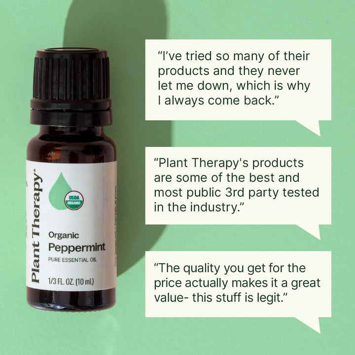 Plant Therapy Organic Peppermint Essential Oil, 10 ml
