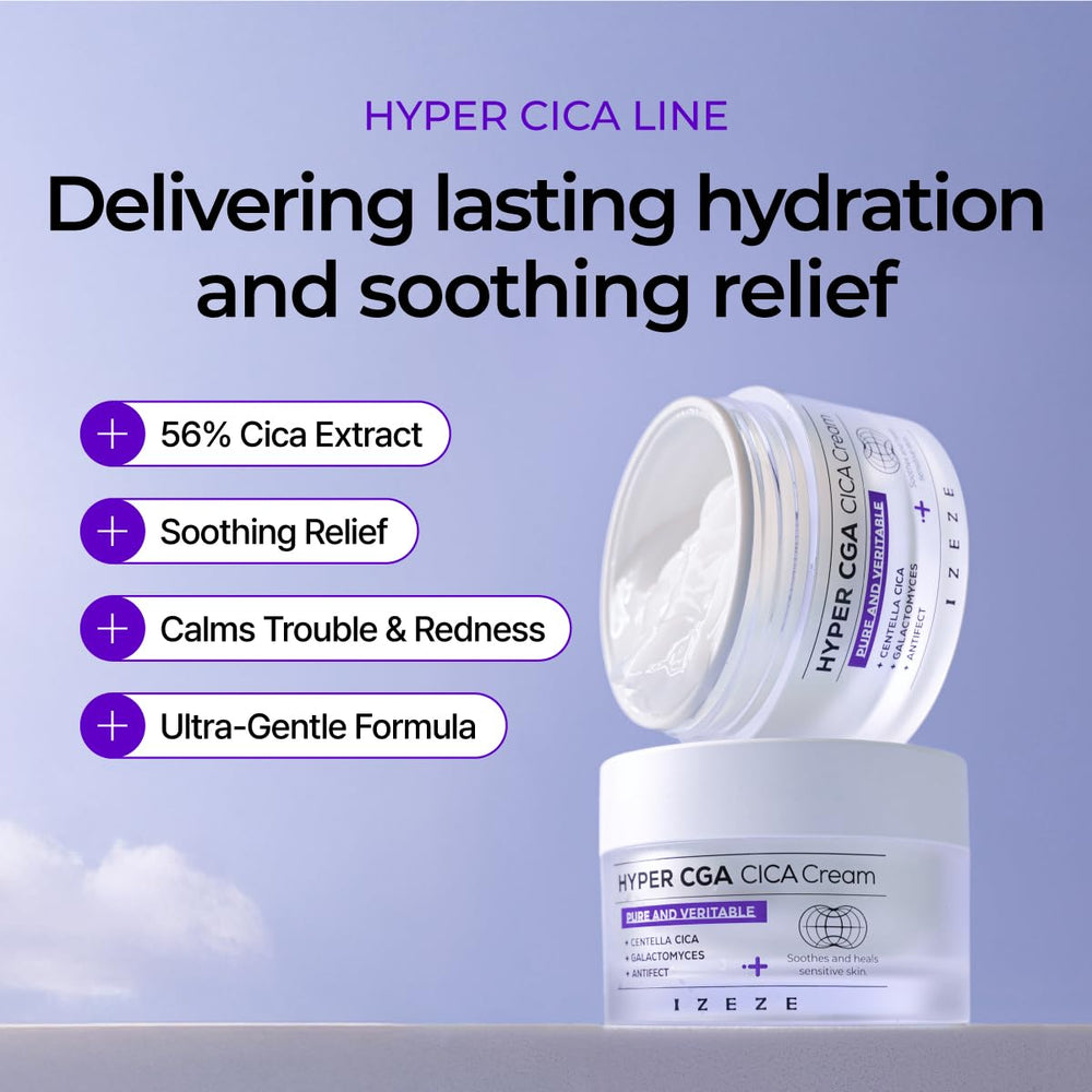 IZEZE Hyper CGA Cica Cream, 56% Centella, 1.69 fl oz