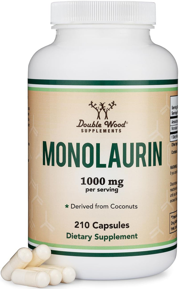 Double Wood Supplements Monolaurin 1000 mg, 210 Count