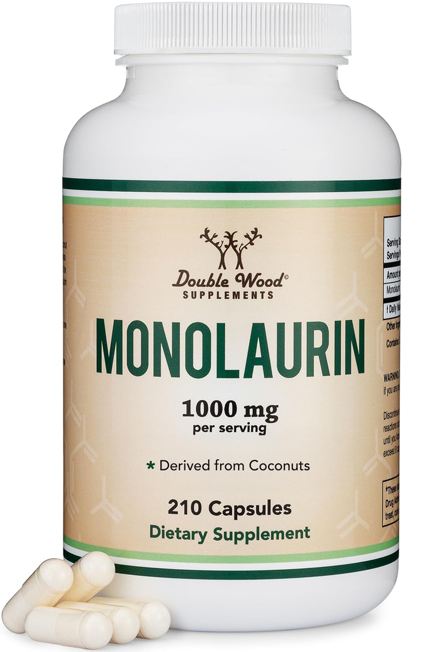 Double Wood Supplements Monolaurin 1000 mg, 210 Count