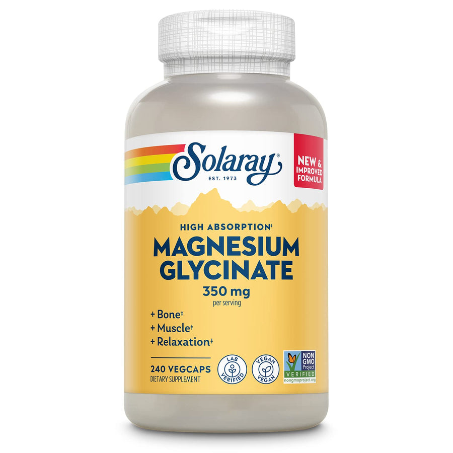 SOLARAY Magnesium Glycinate, 350 mg, 240 Count