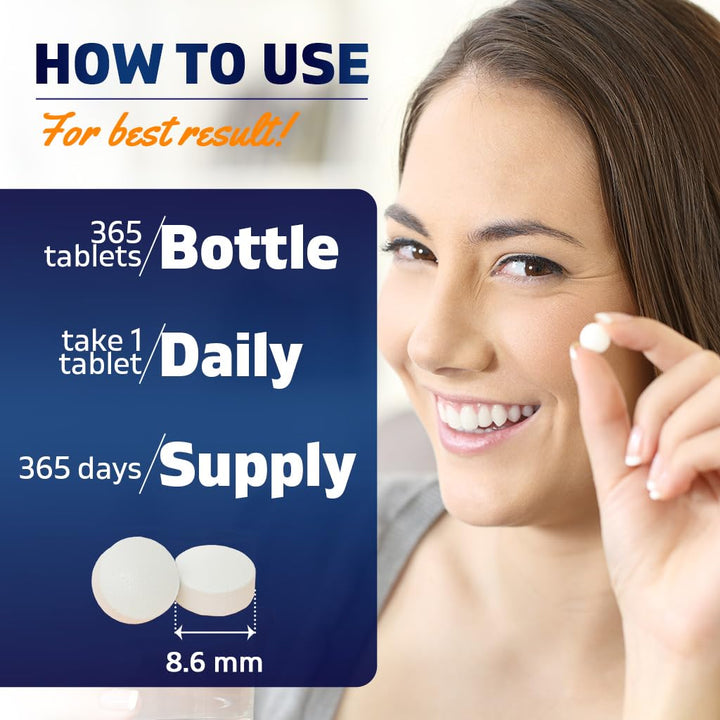 Vitamatic Biotin Vitamin B7 Tablets, 10000 mcg, 365 Count