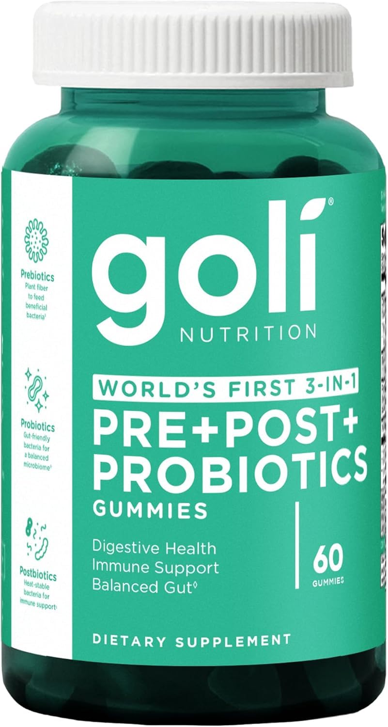Goli Pre + Post + Probiotics Gummies, 60 Count