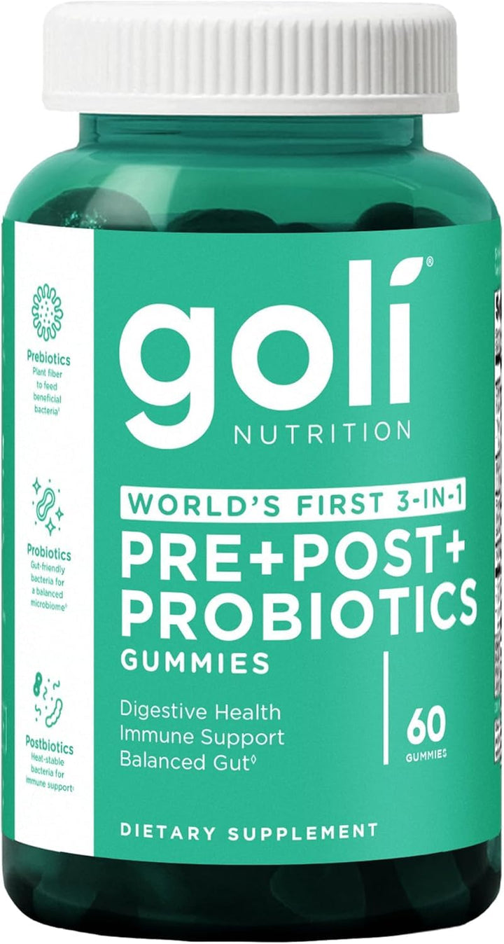 Goli Pre + Post + Probiotics Gummies, 60 Count