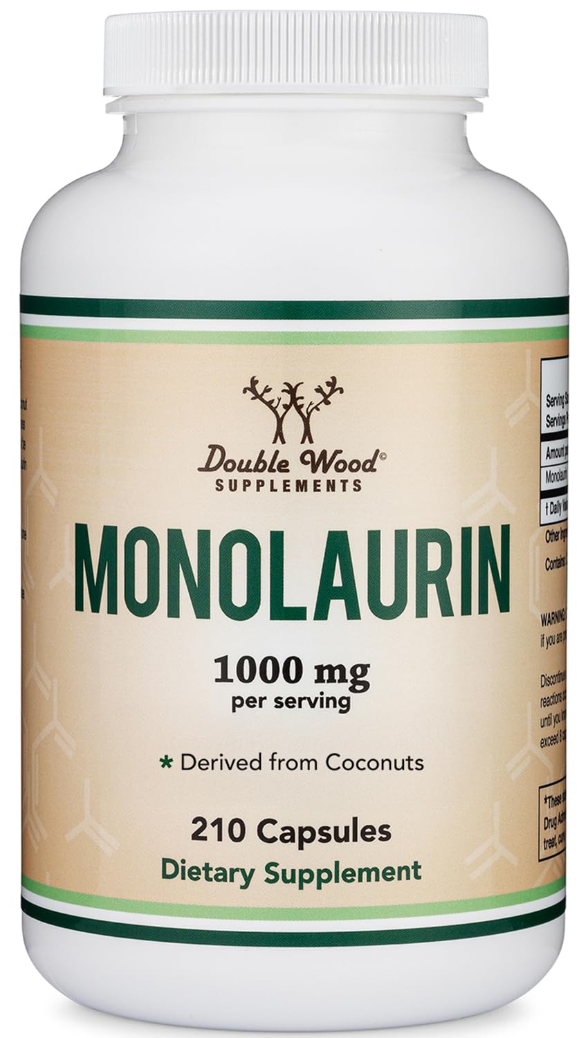 Double Wood Supplements Monolaurin 1000 mg, 210 Count