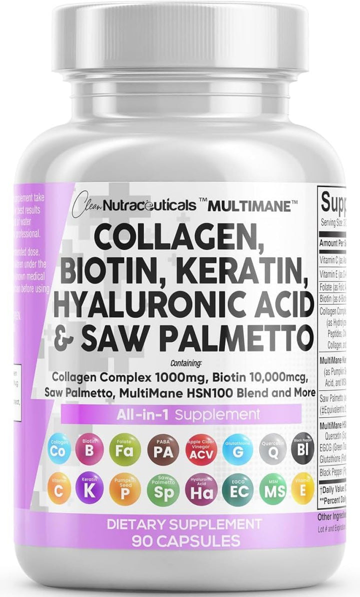 Clean Nutraceuticals Collagen Pills, 1000 mg, 90 Count