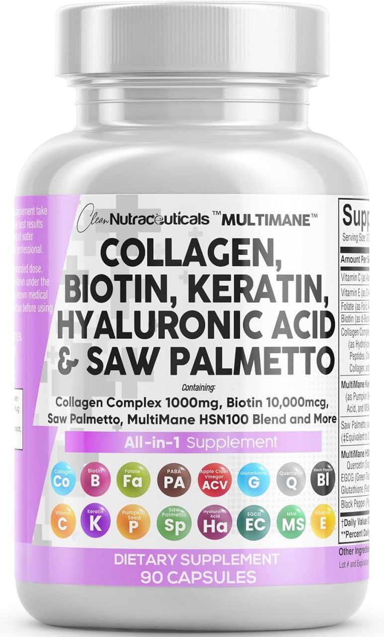 Clean Nutraceuticals Collagen Pills, 1000 mg, 90 Count