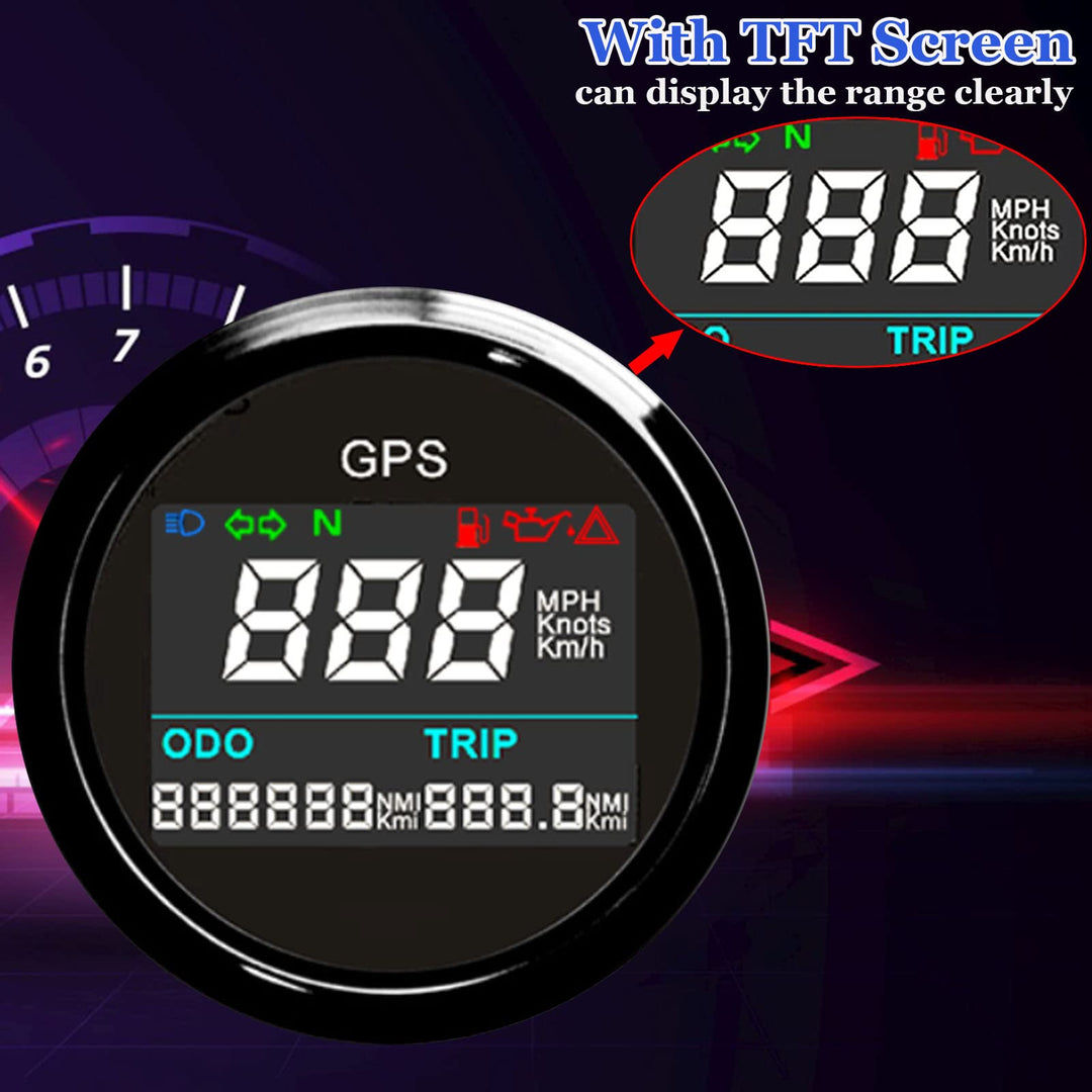 KAOLALI Digital GPS Speedometer, 52mm, 9-32V