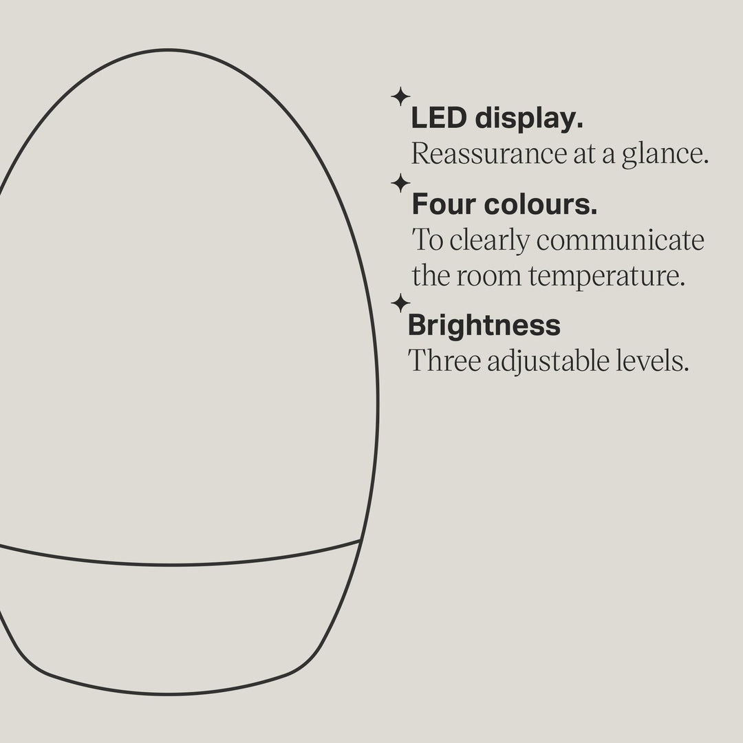 Tommee Tippee GroEgg2 Digital Room Thermometer and Night Light, USB Powered
