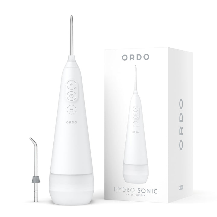 ORDO Hydro Sonic Water Flosser, White, 3 Pressure Settings