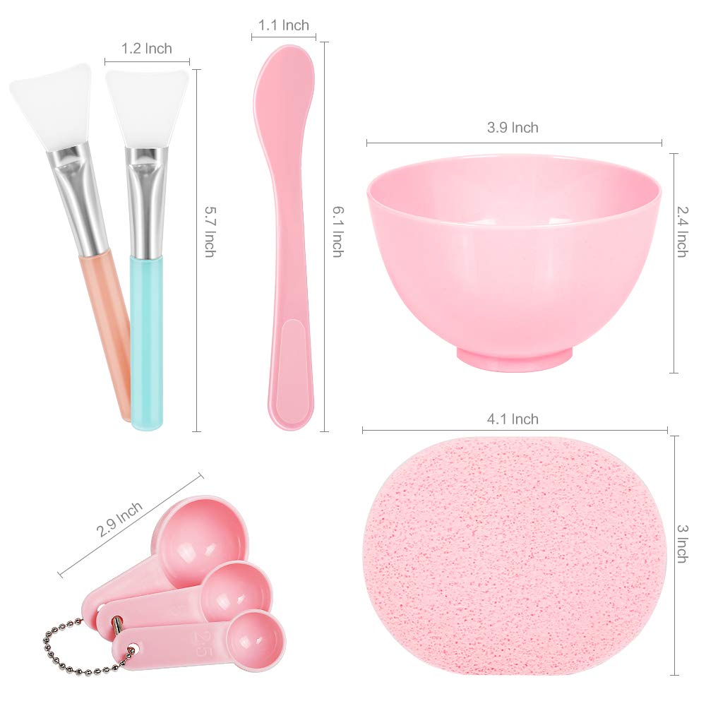 Teenitor Facemask Mixing Tool Set, Pink, 8 Count, Pack of 8