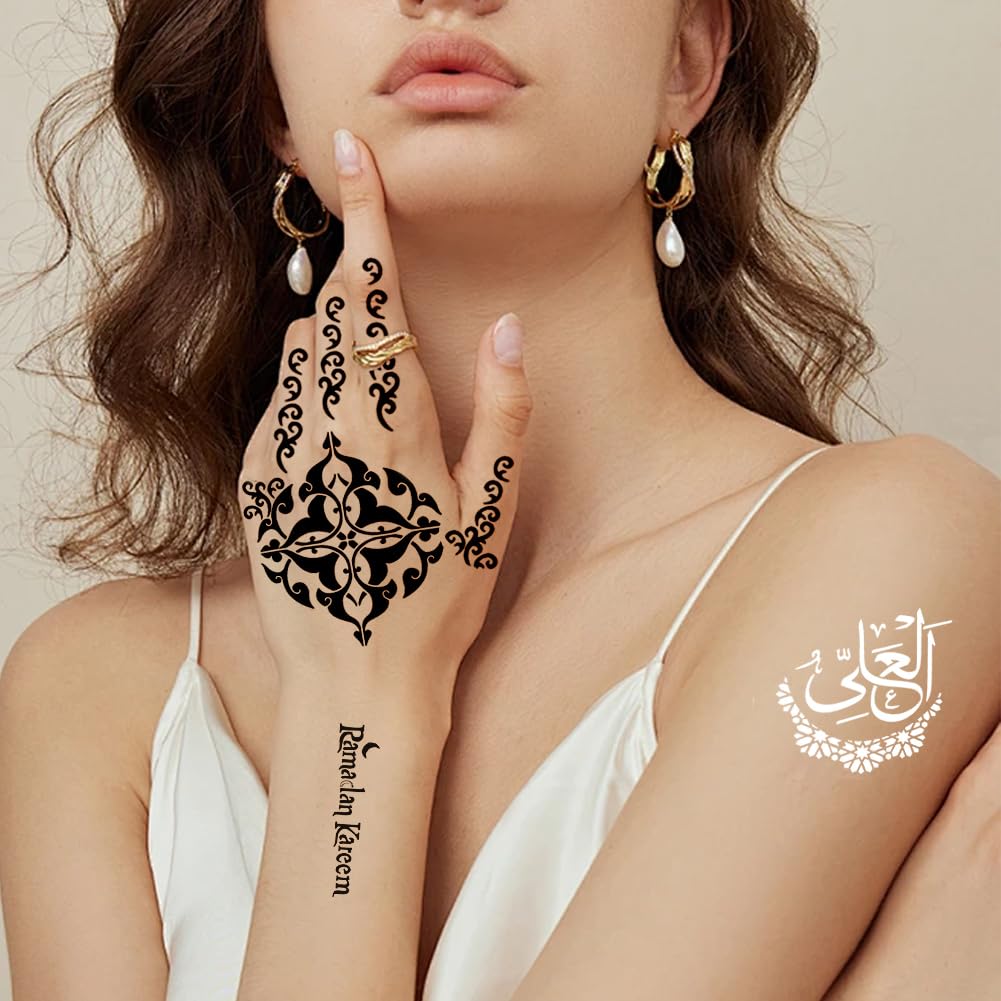 XMASIR Henna Tattoo Stencil Kit, 10 Count