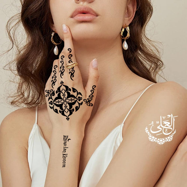 XMASIR Henna Tattoo Stencil Kit, 10 Count