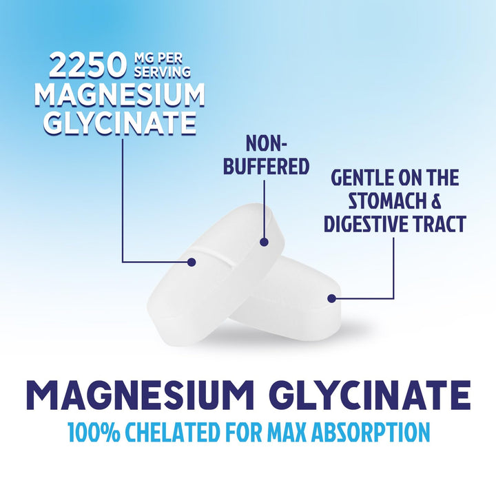 Health Nutrition Naturals Magnesium Glycinate, 250 mg, 60 Count