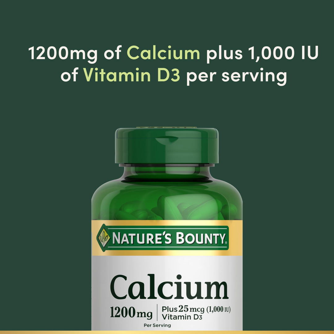 Nature's Bounty Calcium 1200 mg With Vitamin D3 1000 IU, 120 Count