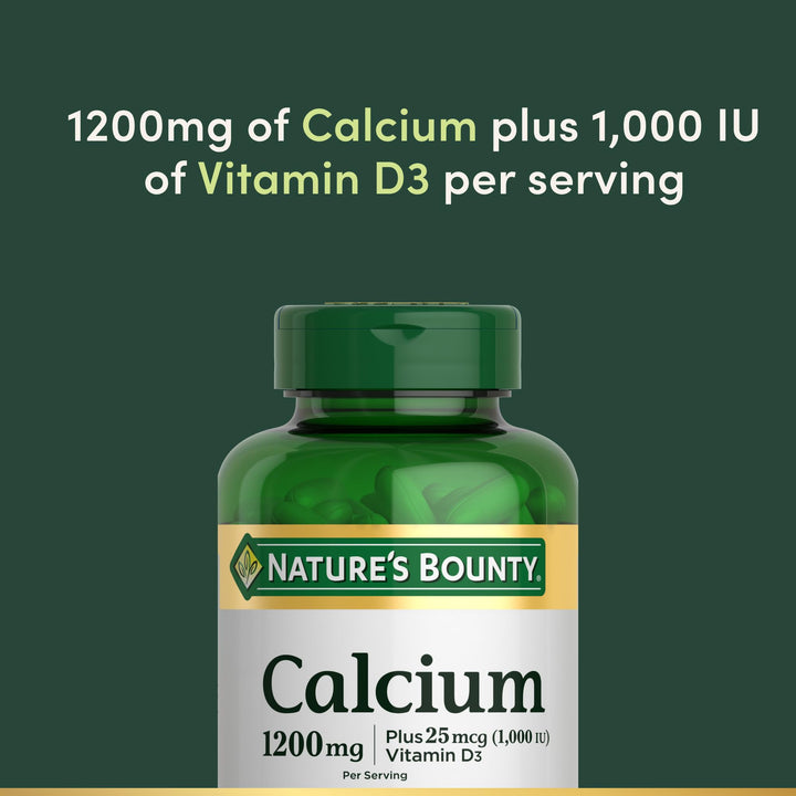 Nature's Bounty Calcium 1200 mg With Vitamin D3 1000 IU, 120 Count