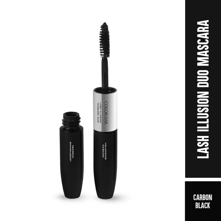 Colorbar Lash Illussion Mascara Duo, Black, 0.27 oz