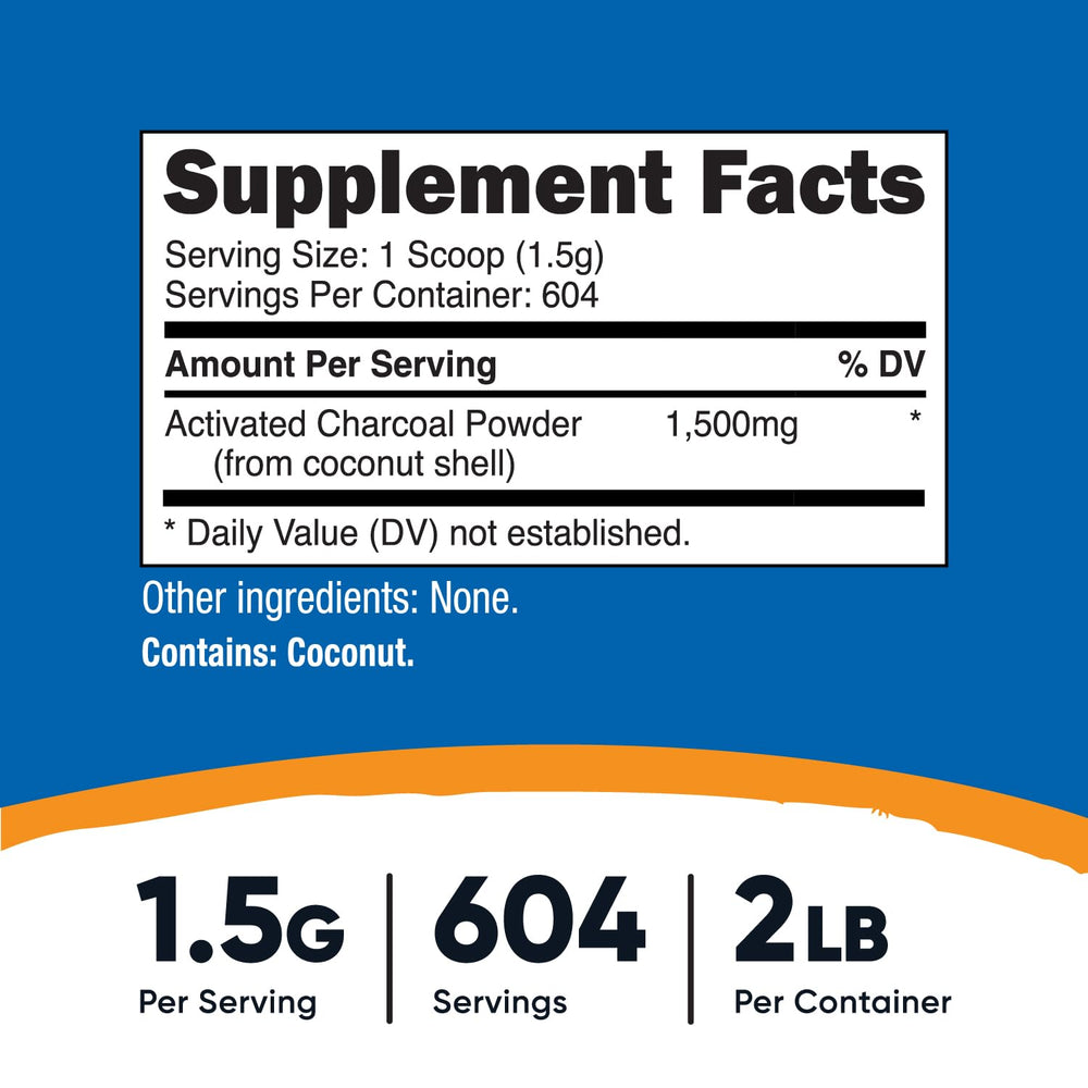 Nutricost Activated Charcoal Powder, 2 lb