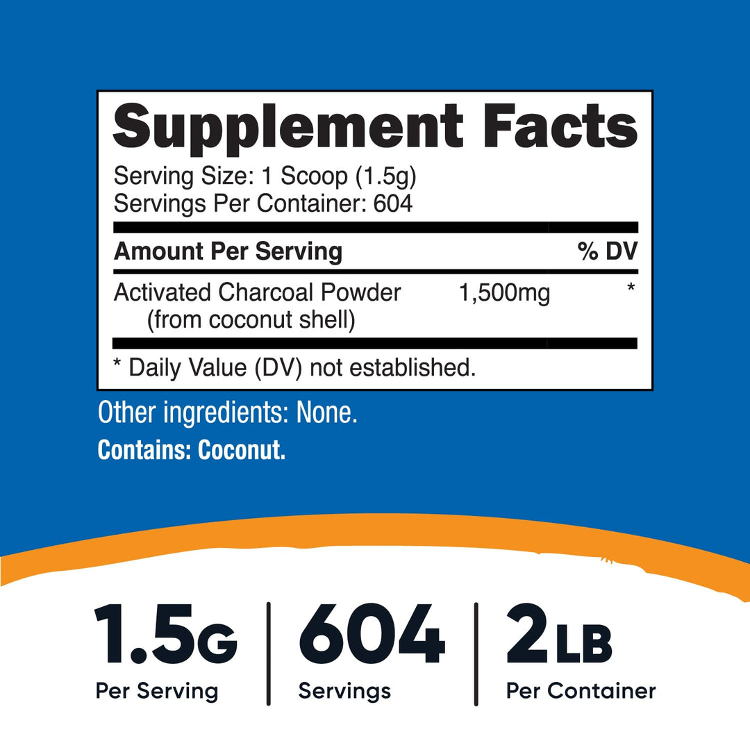 Nutricost Activated Charcoal Powder, 2 lb