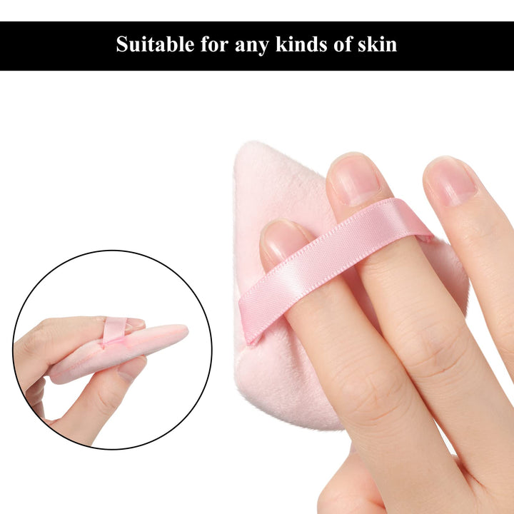 Maitys Triangle Powder Puff, Black, Pink, 12 Count
