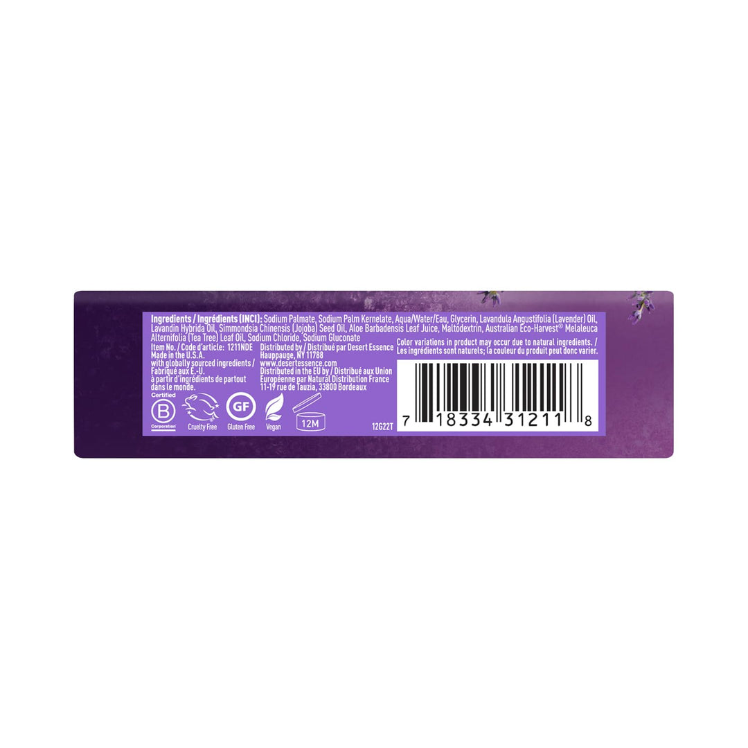 Desert Essence Lavender Soap Bar, Lavender, 5 oz