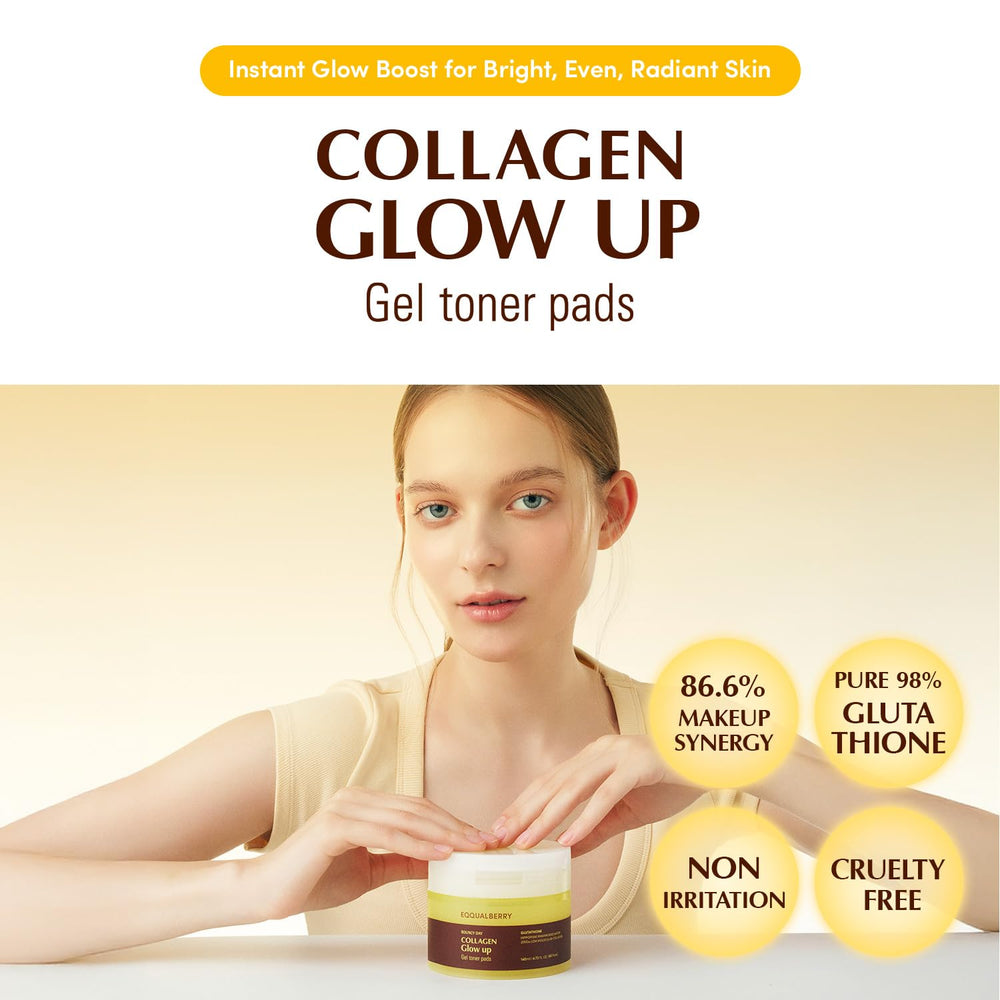 EQQUALBERRY Collagen Radiance Tonic Patches, 140 ml, 60 Count